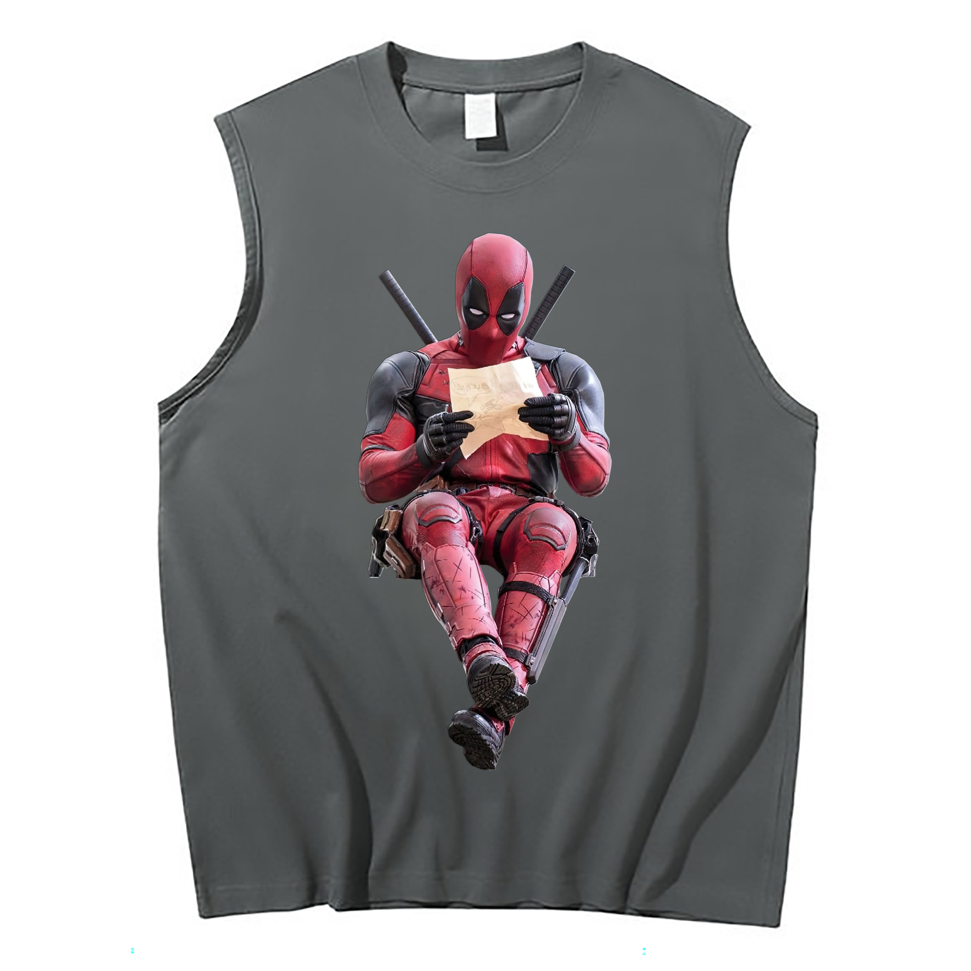 （画像用） Deadpool デッドプール コットン100％タンクトップ（フロントプリント）